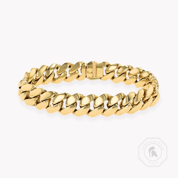Fusion Polished Curb Link Bracelet (19cm) in 18ct Yellow Gold