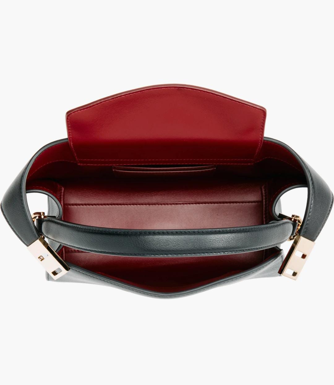 Color: Nero Borgogna   Extra Small Hug Leather Top Handle Bag FERRAGAMO