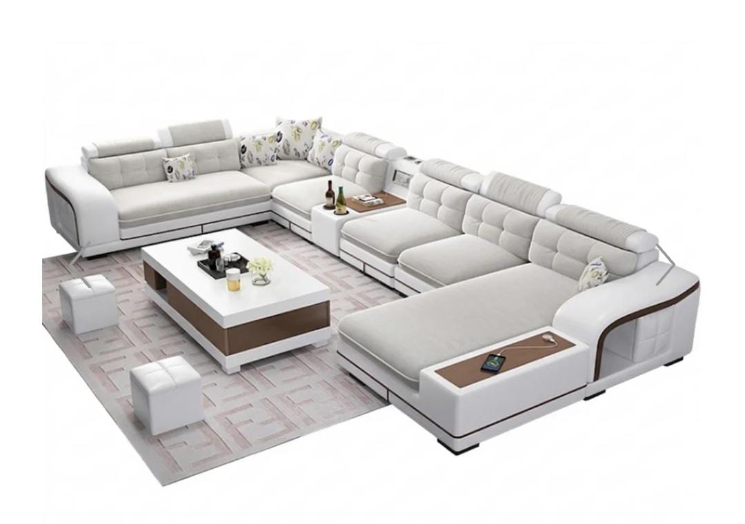 Modern Large Fabric Sectional Sofa