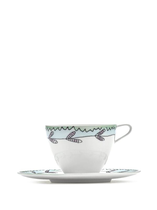 Serax x Marni Midnight Flowers coffee cup and saucer