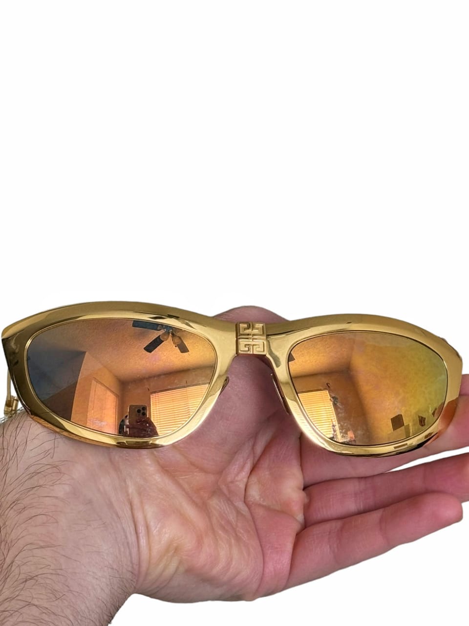 Folding Gold Compact Sunglasses Regular