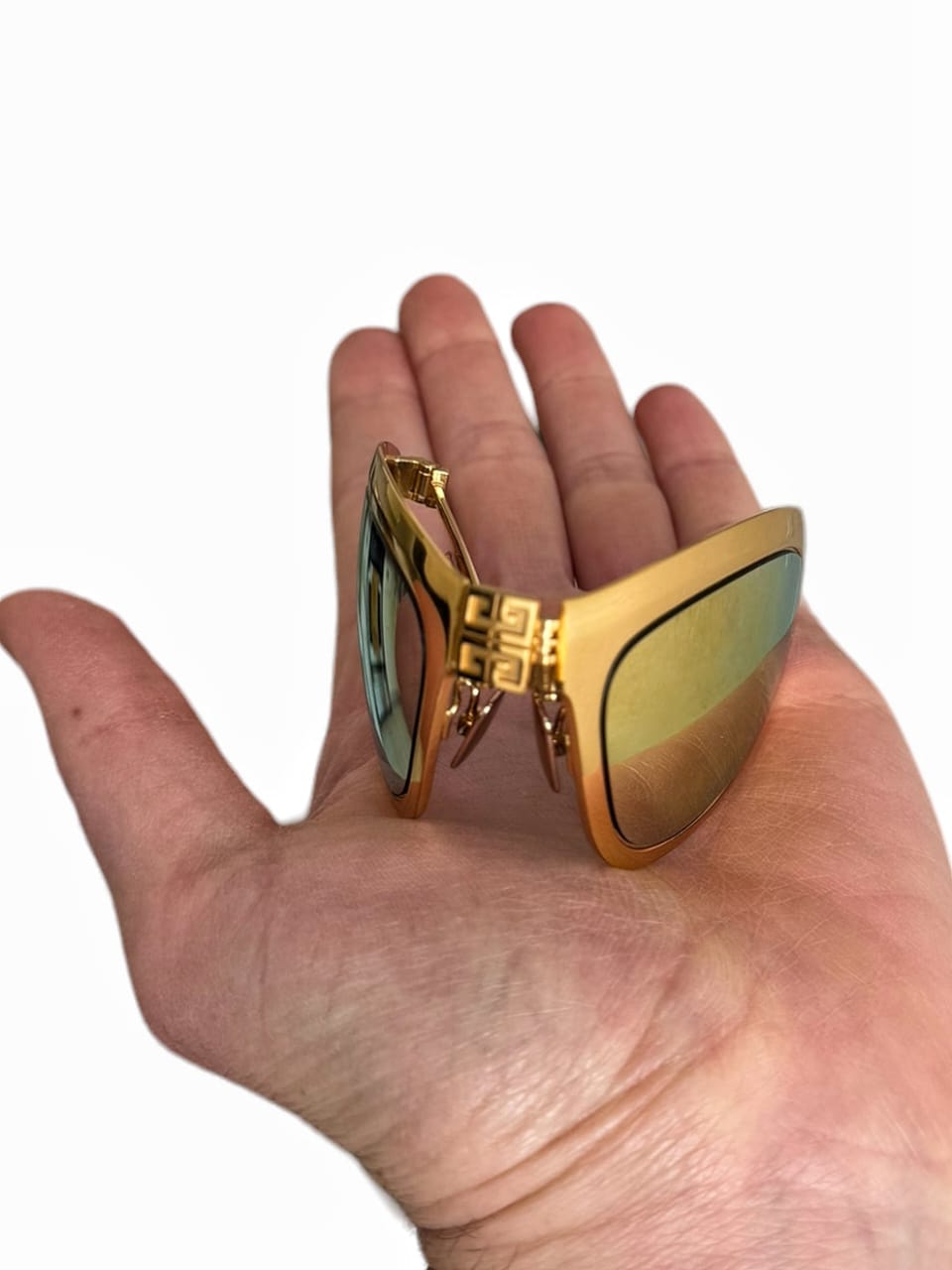 Folding Gold Compact Sunglasses Regular