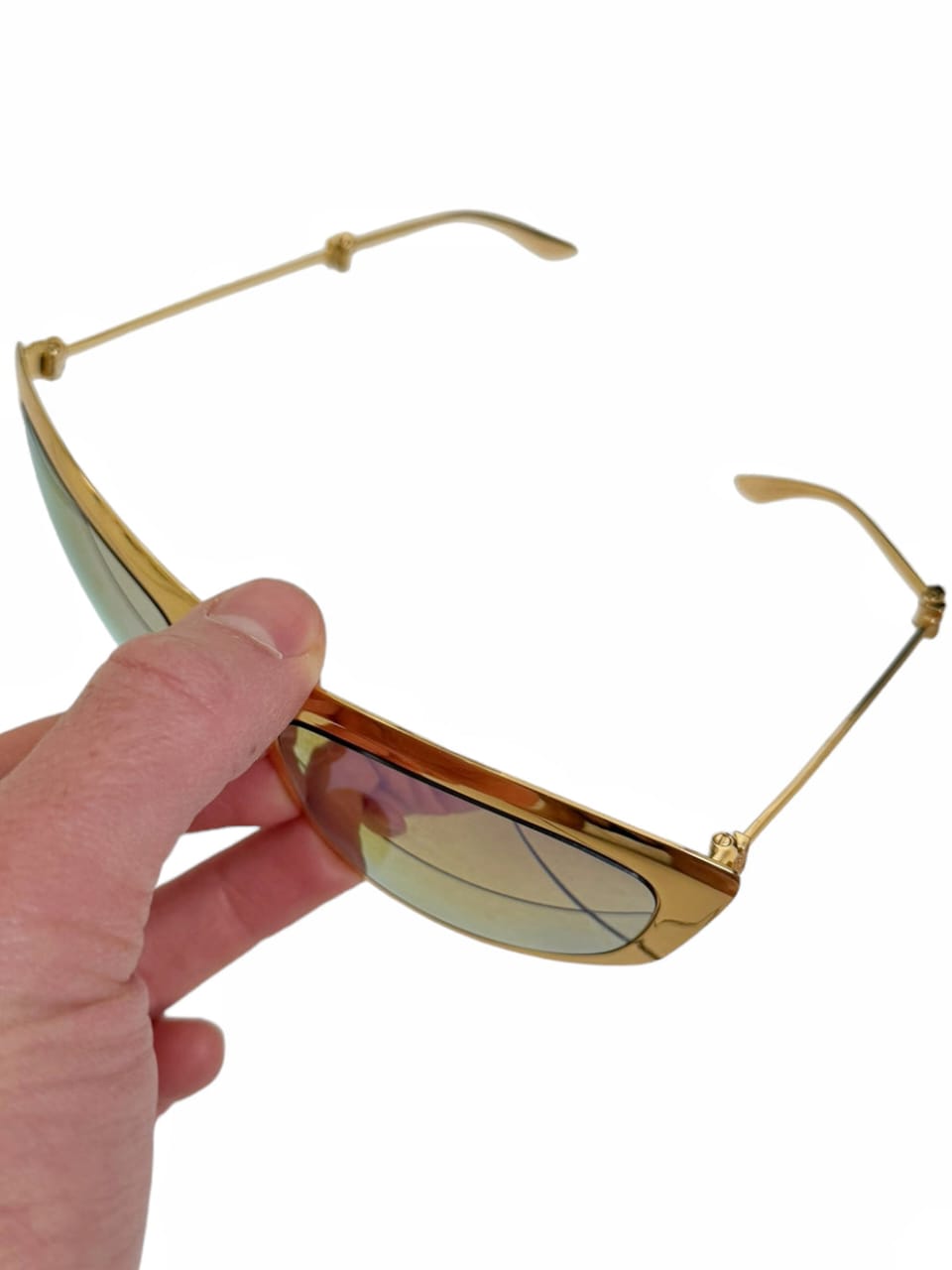 Folding Gold Compact Sunglasses Regular