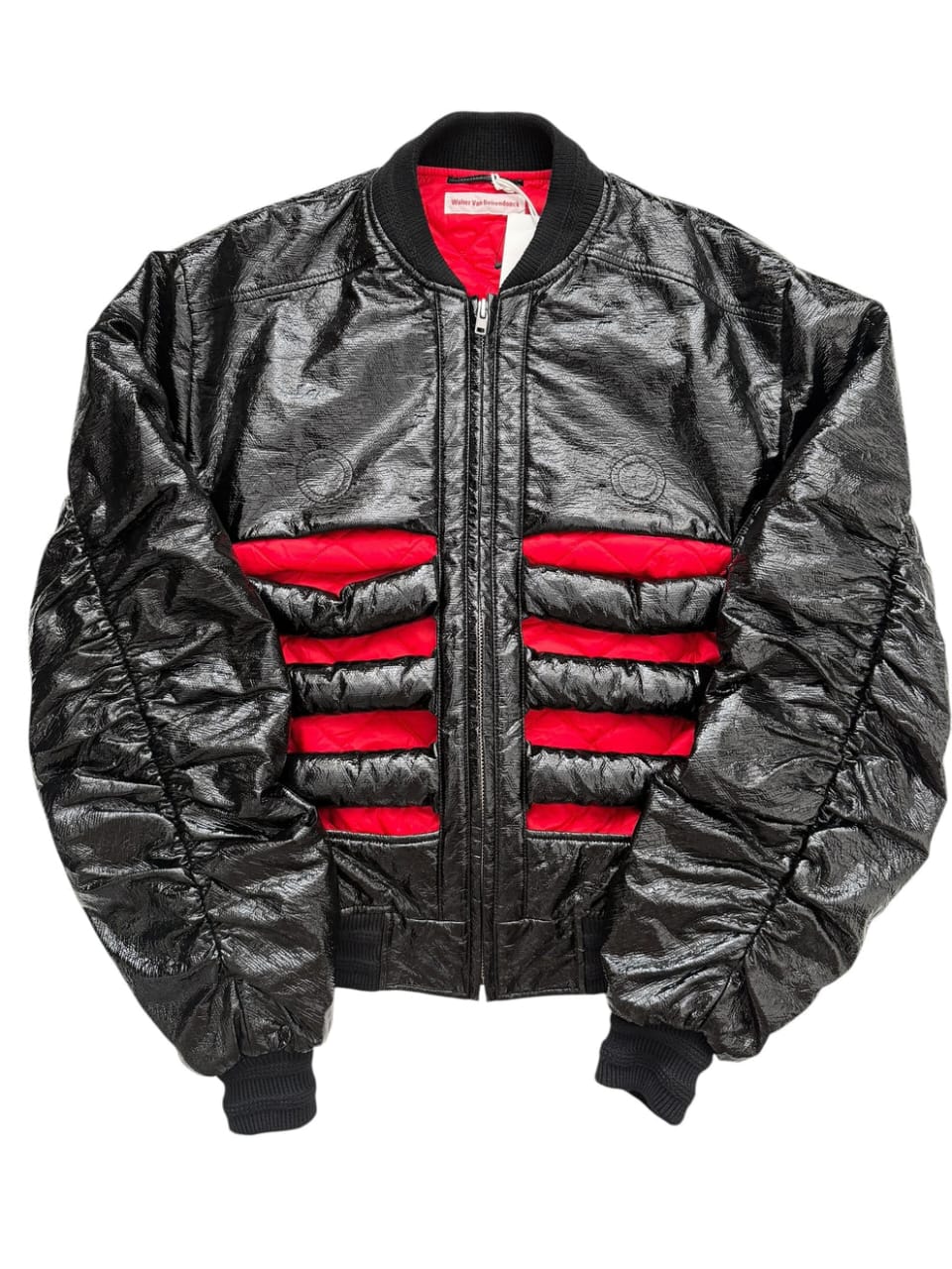 Skeleton Rib Cut Out Bomber Jacket Regular