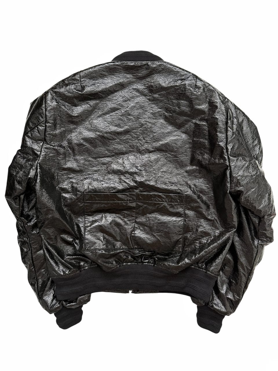 Skeleton Rib Cut Out Bomber Jacket Regular