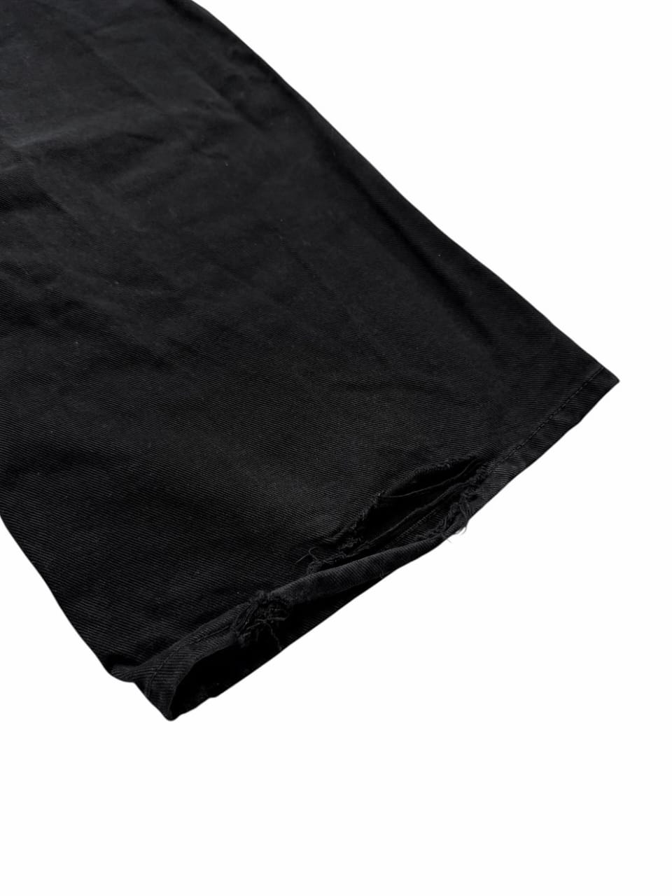 2024 Baggy Wide Leg Black Denim w Drawstring Regular