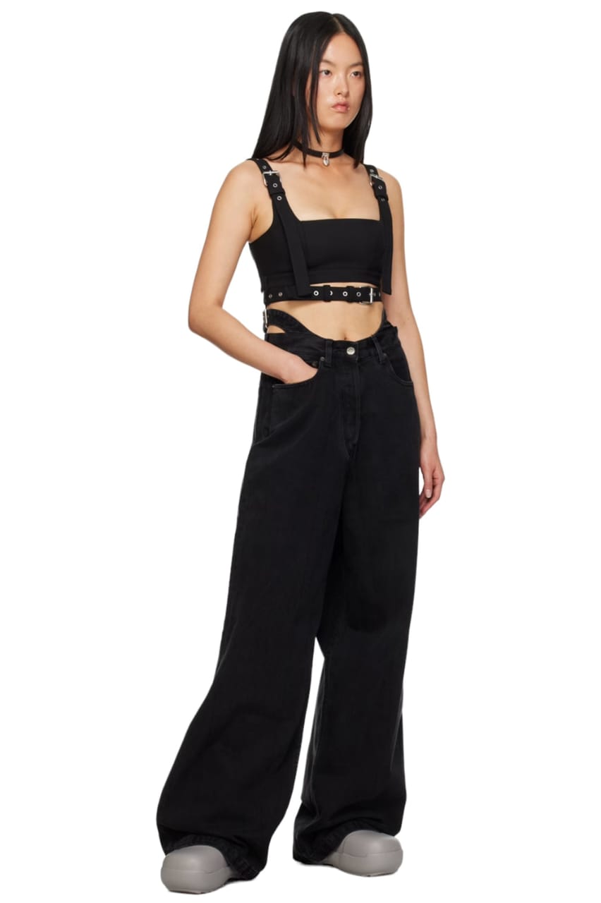 LDenim Waist Belt Baggy Jeans Regular