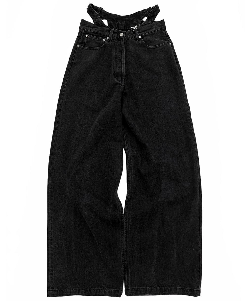 LDenim Waist Belt Baggy Jeans Regular