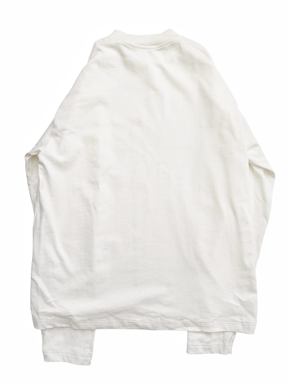Center Embroidered Logo Long Sleeve White regular