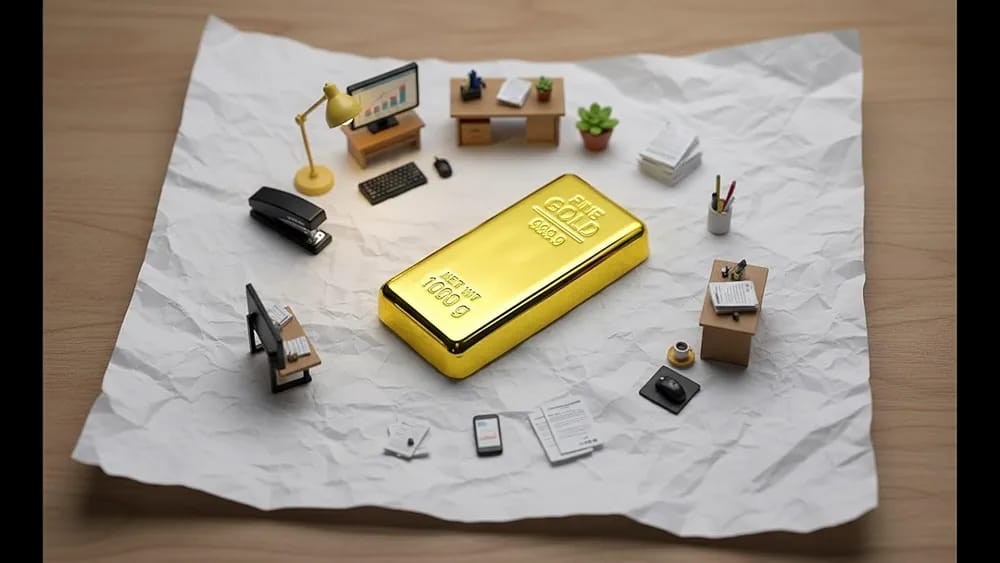Weight: Approximately 250 grams (8.04 troy ounces); designed to resemble the look and feel of a real gold bar