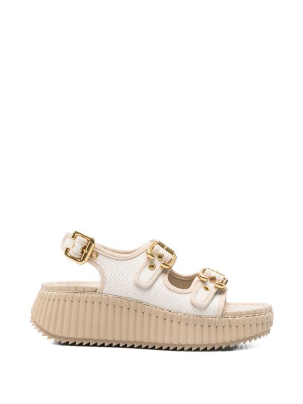 Chloé Nama buckle flatform sandals