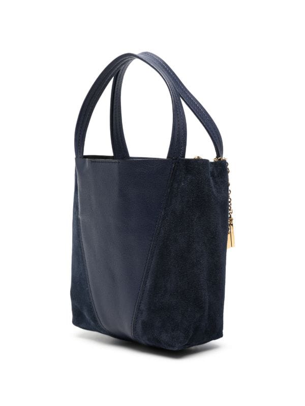 navy blue suede panels