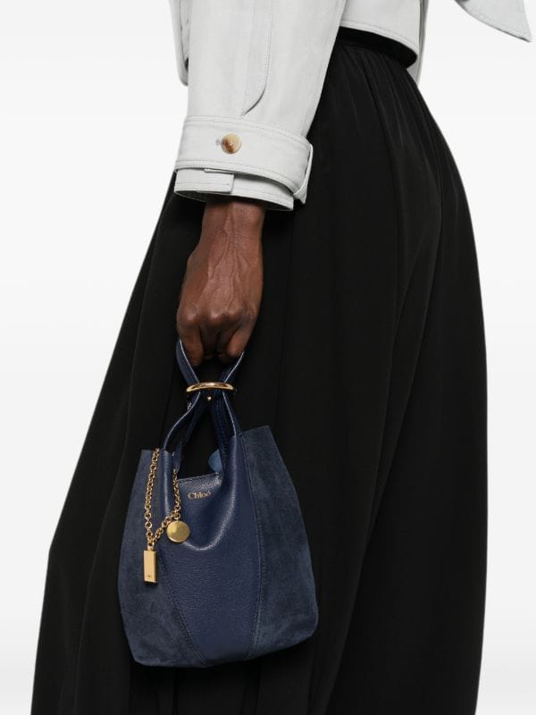 navy blue suede panels