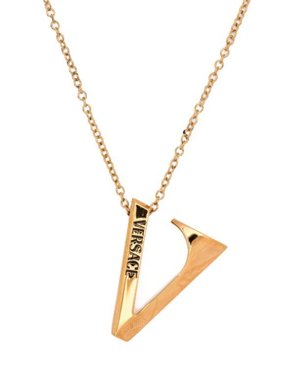 Versace V-pendant necklace