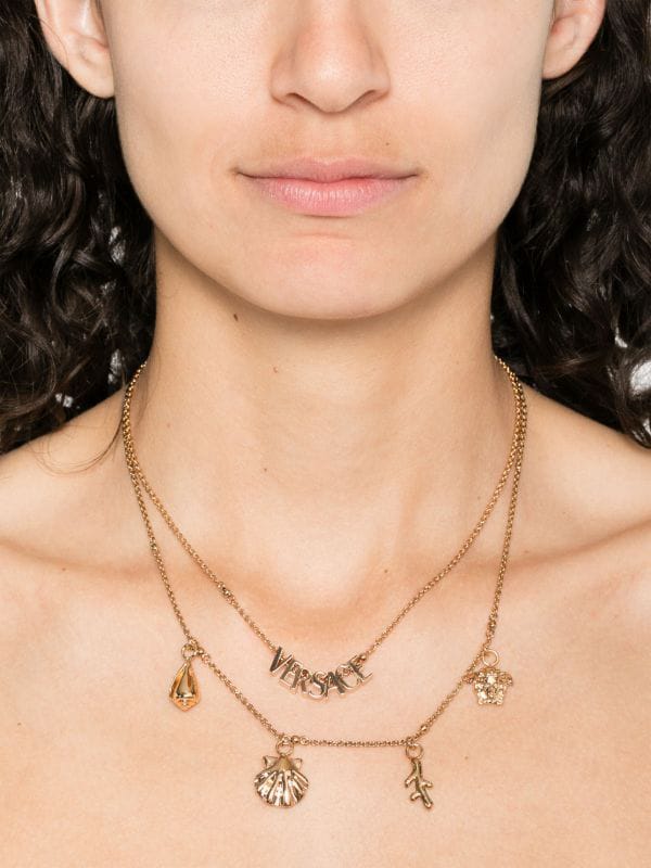 Versace logo-lettering necklace