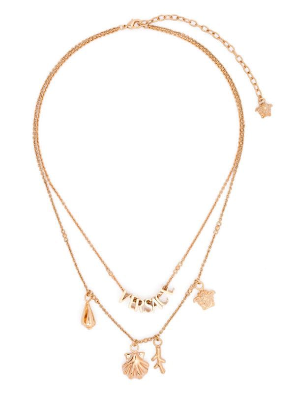 Versace logo-lettering necklace