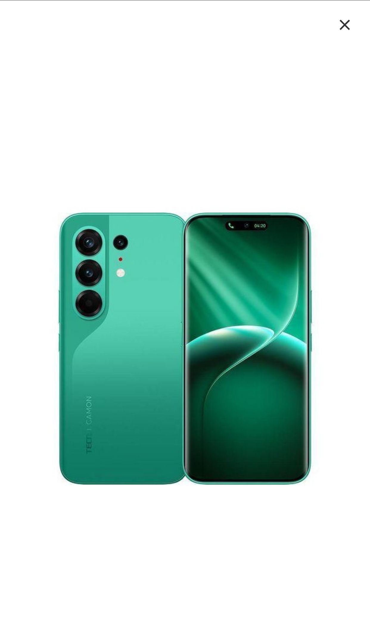 Tecno Camon 50 Pro - 6.78" (8+8GB RAM, 256GB ROM) Android 16 (50/50/8)MP + 32MP Selfie - 4G LTE - 6150mAh - Dual Sim - Malachite Green
