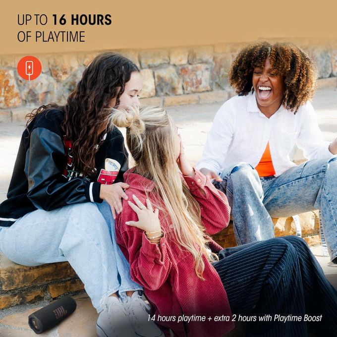 Jbl Flip 7 - Portable Waterproof and Drop-Proof Speaker, Bold Pro Sound with AI Sound Boost, 16Hrs of Playtime, and PushLock System