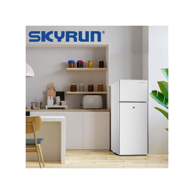 Skyrun 85 Litres Double Door Top Mount Fridge (BCD-108J) - Silver.