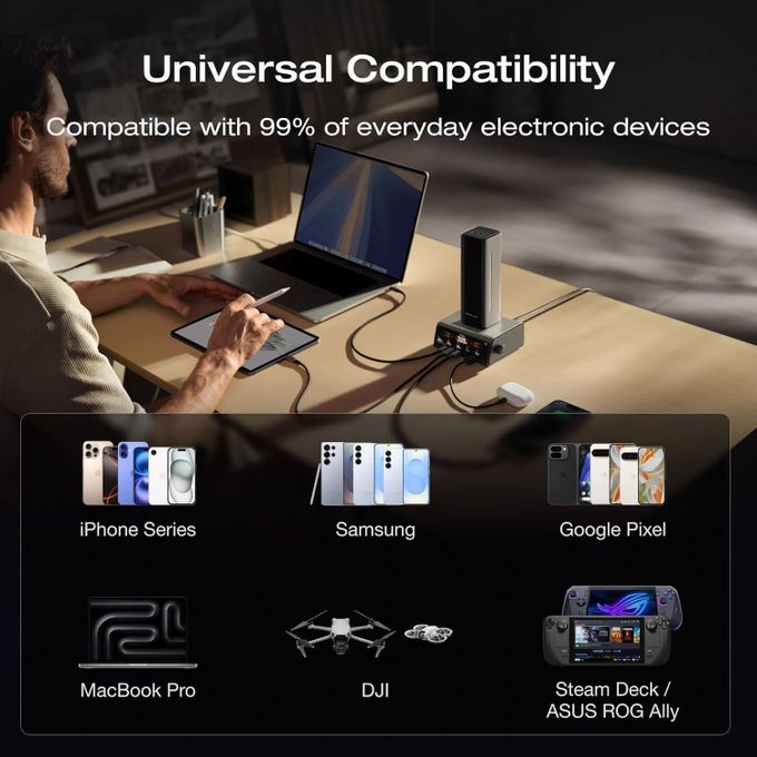 ECOFLOW Rapid Pro Power Bank (27650mAh, 300W, With Built-in Cable) For Macbook, Iphone, and More