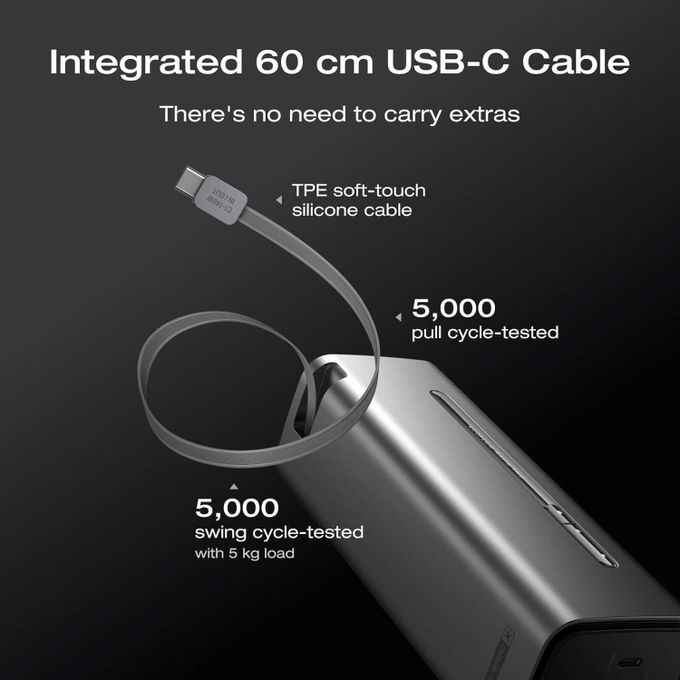 ECOFLOW Rapid Pro Power Bank (27650mAh, 300W, With Built-in Cable) For Macbook, Iphone, and More