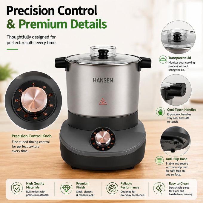 HANSEN 7L Swallow Maker- Fully Automatic -fufu/Eba/Yam Pounder