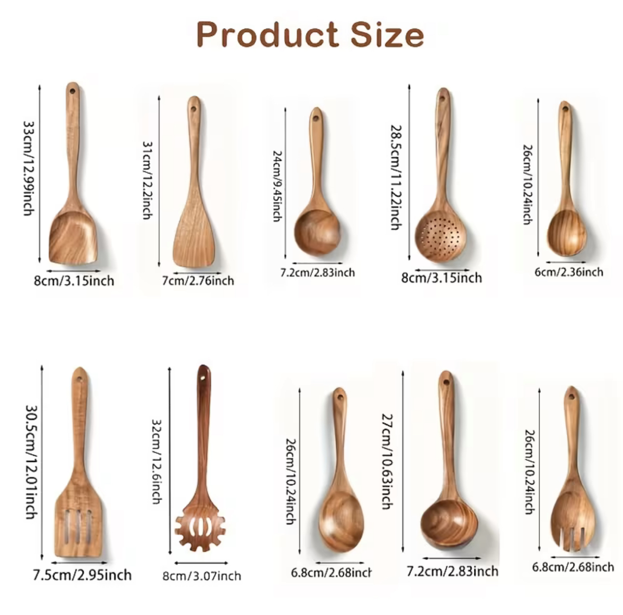 10/4-Piece Wooden Kitchen Utensil Set, Natural Wooden Spoons - Premium Kitchen Tools, Ideal for Stirring, Mixing & Serving - Durable, Perfect for Home Cooks, Great Gift for Mother's Day, Father's Day, Christmas, etc. (Note: The original text