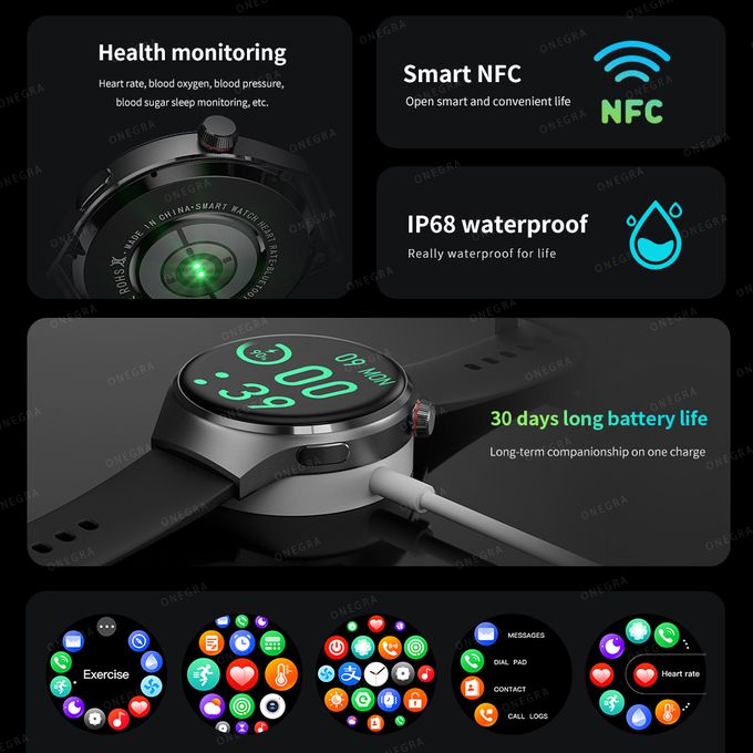 AMOLED Smart Watch Men Custom Dial Answer Call Sport Fitness Tracker Men Waterproof Smartwatch 2026 NEW